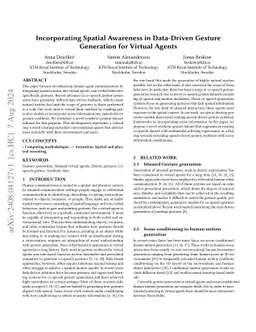 Incorporating Spatial Awareness in Data-Driven Gesture Generation for
  Virtual Agents