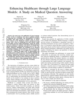 Enhancing Healthcare through Large Language Models: A Study on Medical
  Question Answering