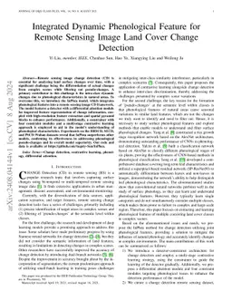 Integrated Dynamic Phenological Feature for Remote Sensing Image Land
  Cover Change Detection