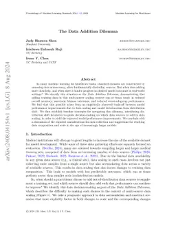 The Data Addition Dilemma