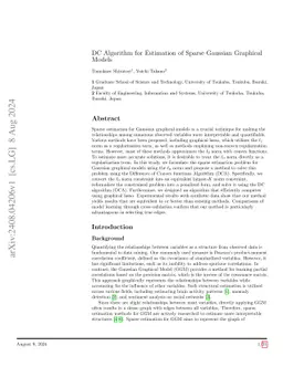 DC Algorithm for Estimation of Sparse Gaussian Graphical Models