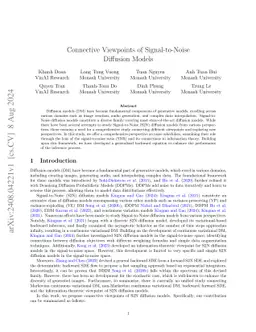 Connective Viewpoints of Signal-to-Noise Diffusion Models