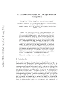 LLDif: Diffusion Models for Low-light Emotion Recognition