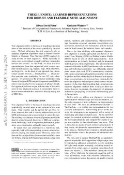 TheGlueNote: Learned Representations for Robust and Flexible Note
  Alignment