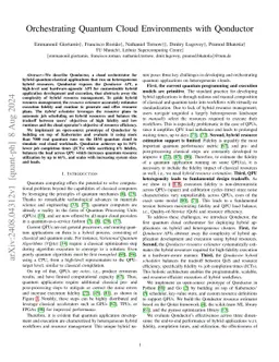 Orchestrating Quantum Cloud Environments with Qonductor