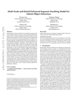 Multi-Scale and Detail-Enhanced Segment Anything Model for Salient
  Object Detection