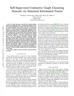 Self-Supervised Contrastive Graph Clustering Network via Structural
  Information Fusion