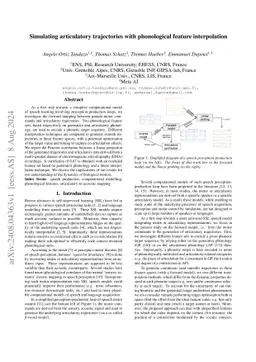 Simulating Articulatory Trajectories with Phonological Feature
  Interpolation