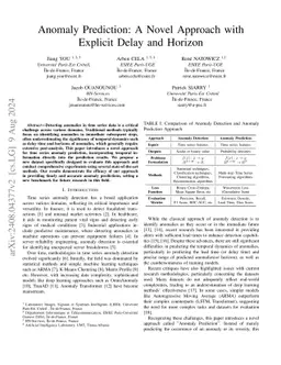 Anomaly Prediction: A Novel Approach with Explicit Delay and Horizon