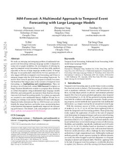 MM-Forecast: A Multimodal Approach to Temporal Event Forecasting with
  Large Language Models
