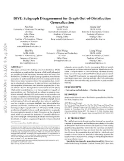 DIVE: Subgraph Disagreement for Graph Out-of-Distribution Generalization