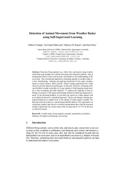 Detection of Animal Movement from Weather Radar using Self-Supervised
  Learning
