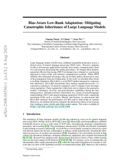 BA-LoRA: Bias-Alleviating Low-Rank Adaptation to Mitigate Catastrophic Inheritance in Large Language Models