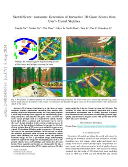 Sketch2Scene: Automatic Generation of Interactive 3D Game Scenes from User's Casual Sketches