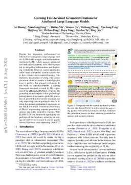 Learning Fine-Grained Grounded Citations for Attributed Large Language
  Models