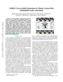 FORGE: Force-Guided Exploration for Robust Contact-Rich Manipulation under Uncertainty