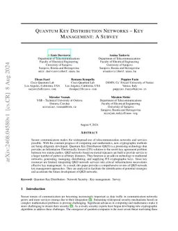Quantum Key Distribution Networks -- Key Management: A Survey