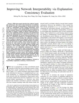 Improving Network Interpretability via Explanation Consistency
  Evaluation
