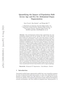 Quantifying the Impact of Population Shift Across Age and Sex for
  Abdominal Organ Segmentation