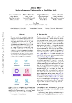 Arctic-TILT. Business Document Understanding at Sub-Billion Scale