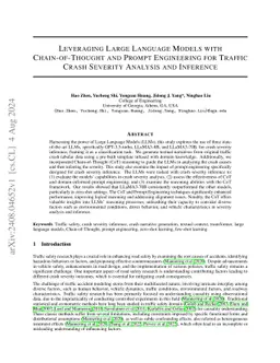 Leveraging Large Language Models with Chain-of-Thought and Prompt
  Engineering for Traffic Crash Severity Analysis and Inference
