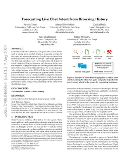 Forecasting Live Chat Intent from Browsing History