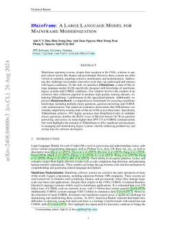 XMainframe: A Large Language Model for Mainframe Modernization