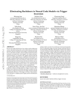 Eliminating Backdoors in Neural Code Models for Secure Code Understanding
