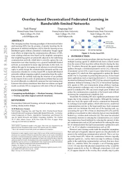 Overlay-based Decentralized Federated Learning in Bandwidth-limited
  Networks