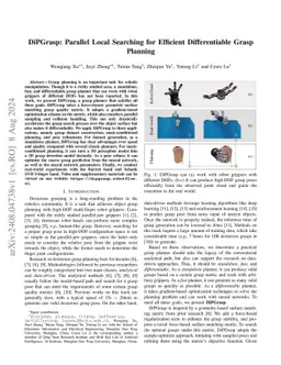 DiPGrasp: Parallel Local Searching for Efficient Differentiable Grasp
  Planning