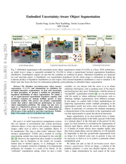 Embodied Uncertainty-Aware Object Segmentation