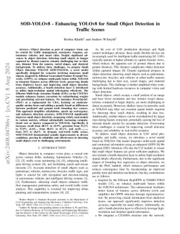 SOD-YOLOv8 -- Enhancing YOLOv8 for Small Object Detection in Traffic
  Scenes