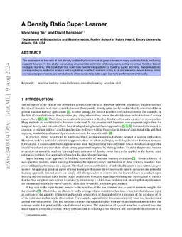 A Density Ratio Super Learner