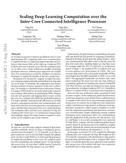 Scaling Deep Learning Computation over the Inter-Core Connected
  Intelligence Processor with T10