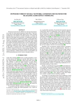 Hyper Recurrent Neural Network: Condition Mechanisms for Black-box Audio
  Effect Modeling