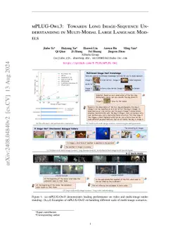 mPLUG-Owl3: Towards Long Image-Sequence Understanding in Multi-Modal
  Large Language Models