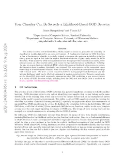 Your Classifier Can Be Secretly a Likelihood-Based OOD Detector