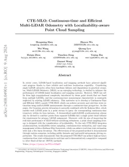 CTE-MLO: Continuous-time and Efficient Multi-LiDAR Odometry with Localizability-aware Point Cloud Sampling