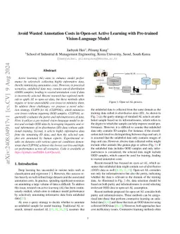 Avoid Wasted Annotation Costs in Open-set Active Learning with Pre-trained Vision-Language Model