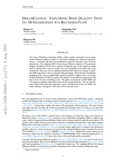 FlowDreamer: exploring high fidelity text-to-3D generation via rectified
  flow