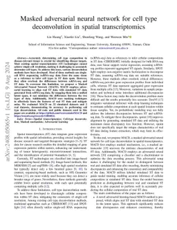 Masked adversarial neural network for cell type deconvolution in spatial
  transcriptomics