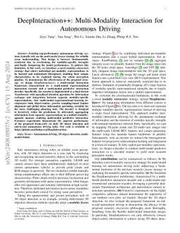 DeepInteraction++: Multi-Modality Interaction for Autonomous Driving