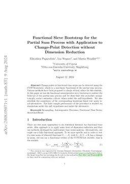 Functional Sieve Bootstrap for the Partial Sum Process with Application
  to Change-Point Detection without Dimension Reduction