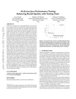 AI-driven Java Performance Testing: Balancing Result Quality with
  Testing Time
