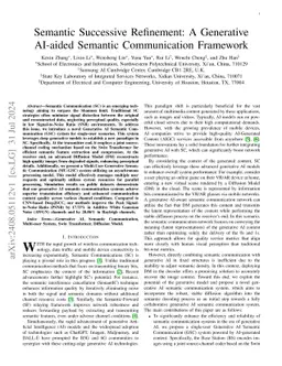 Semantic Successive Refinement: A Generative AI-aided Semantic
  Communication Framework