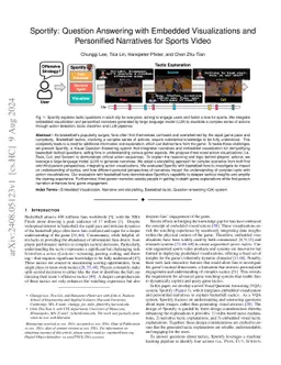 Sportify: Question Answering with Embedded Visualizations and
  Personified Narratives for Sports Video