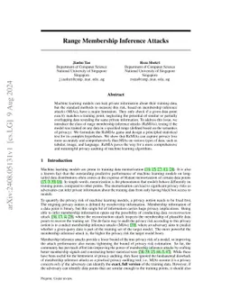 Range Membership Inference Attacks