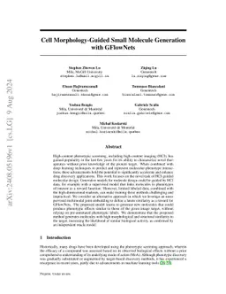 Cell Morphology-Guided Small Molecule Generation with GFlowNets