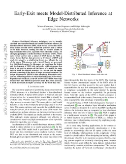 Early-Exit meets Model-Distributed Inference at Edge Networks