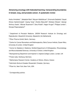 Advancing oncology with federated learning: transcending boundaries in breast, lung, and prostate cancer. A systematic review